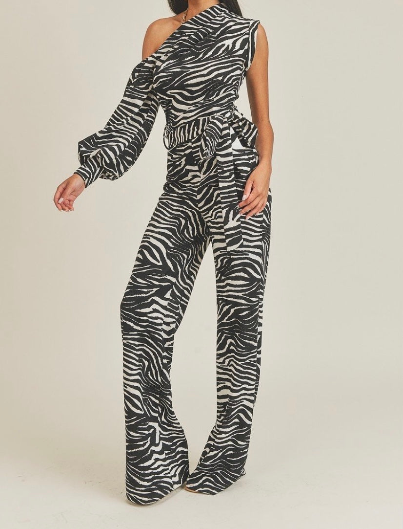 Zebra One Sleeve Playsuit