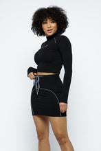 Load image into Gallery viewer, Sporty Skirt Set - Black or Gray
